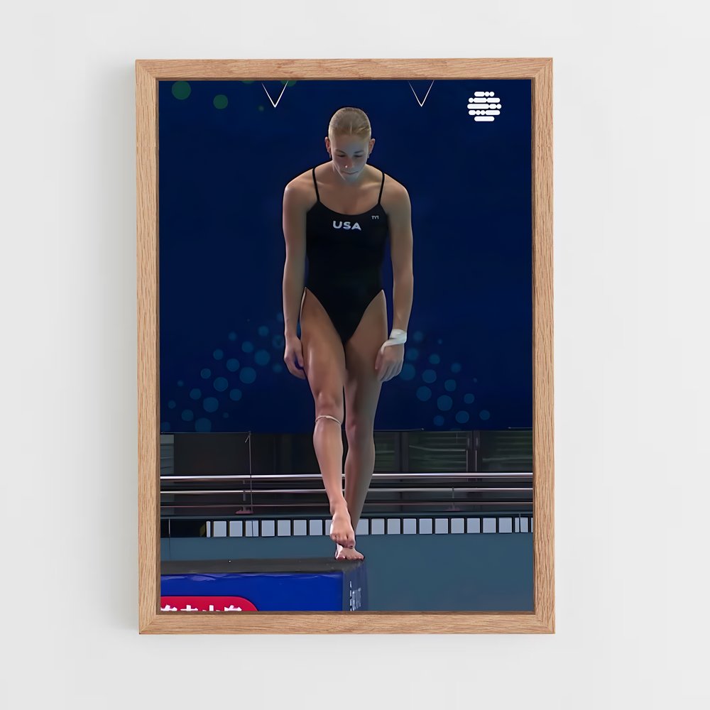 Poster Olympics diving infinie – affiche Plongeon depuis une plateforme (vue 4)